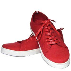 NEW Munsingwear Original Penguin Sneakers Shoes Red Canvas Men's Size 10M